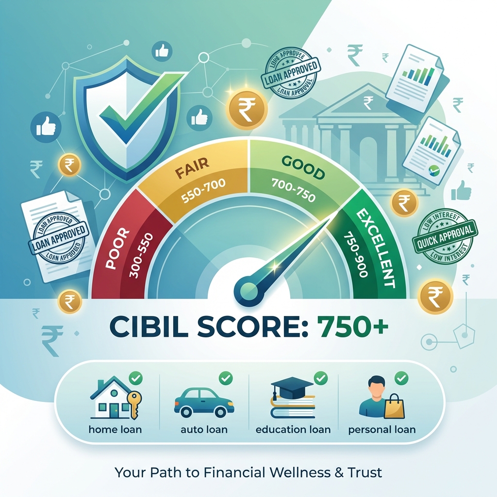 300-900 Credit Score Meter showing Green Zone