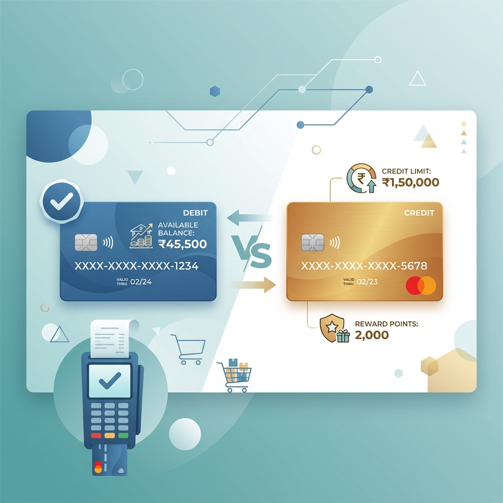 Debit vs Credit card comparison - understanding the key differences