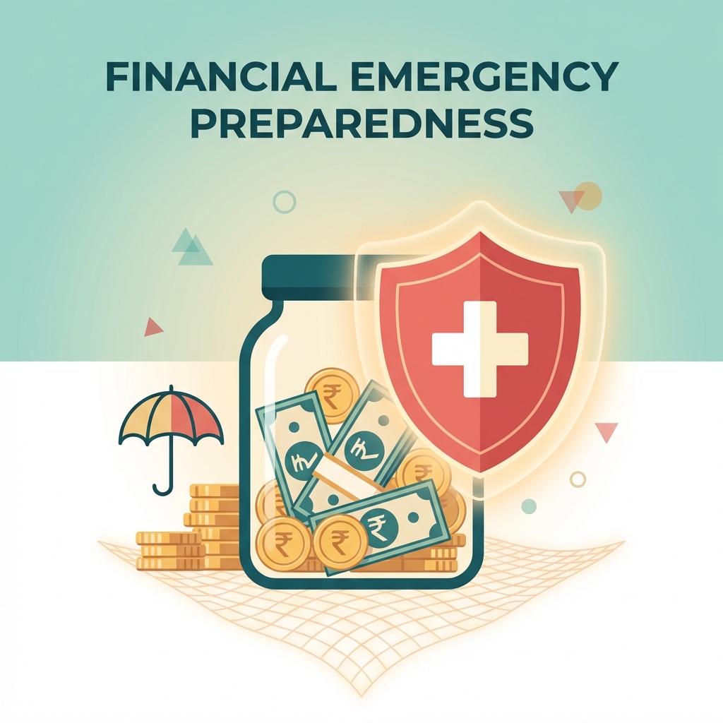 Jar of coins with a medical cross